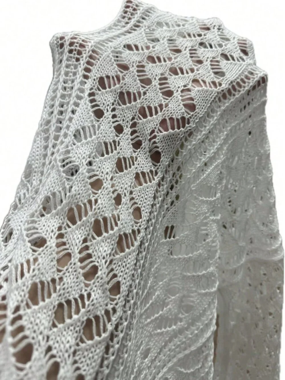 White Casual Women's V-Neck Button Front Knit Sweater Cardigan